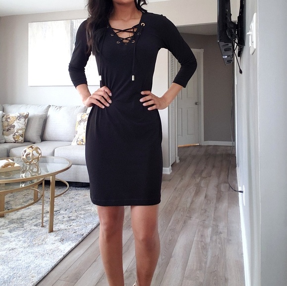 Calvin Klein Dresses & Skirts - Calvin Klein Black & Gold Dress!